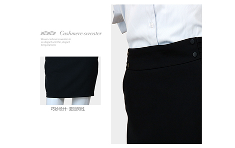 梅州黑色包裙黑色女西服套裝工作服長衫襯衫及束口布袋產品支持定制