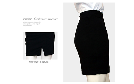 珠海黑色包裙黑色女西服套裝工作服長衫襯衫及束口布袋產品支持定制