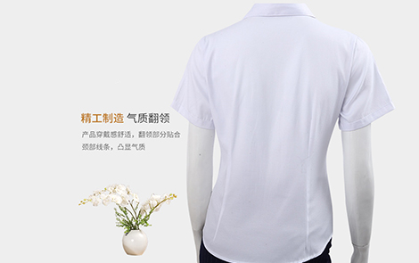 北京白色小斜條棉質女士長袖襯衫